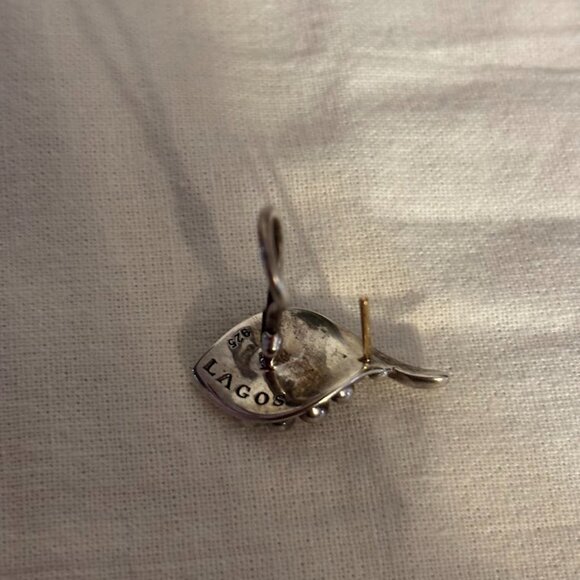 Beautiful Lagos Caviar Sterling Silver Earrings (925) with Lagos pouch - Picture 10 of 16